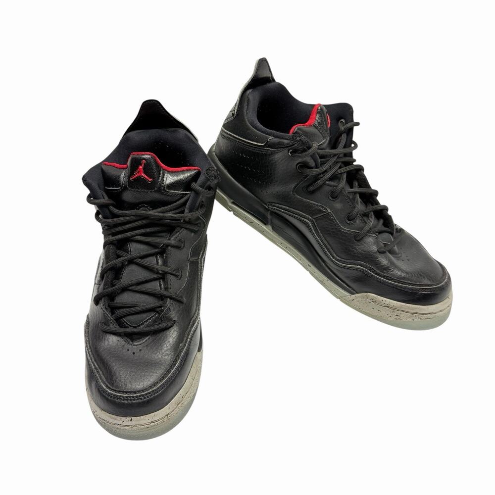 Nike Jordan Youth 6Y Black Leather Sneakers AR1002-023 Jumpman Low Top Shoes